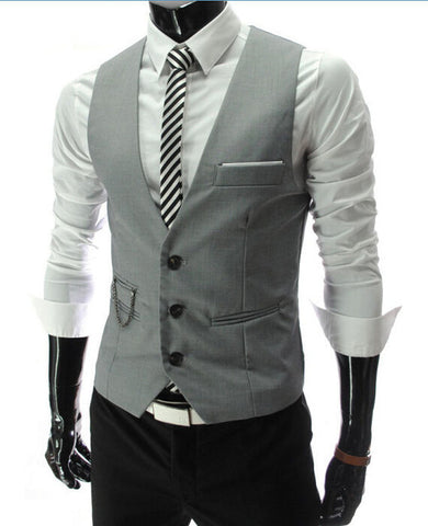 Stylish Formal Men's Slim Fit Suit Vests For Business