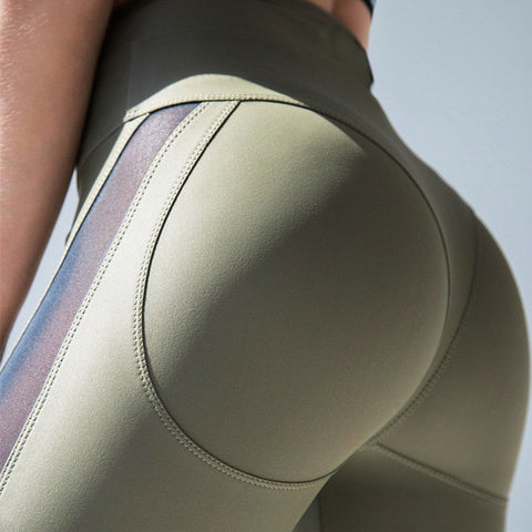 Pantalon legging sport yoga patchwork en maille