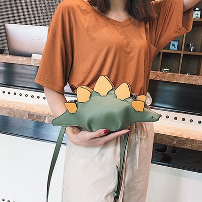 Creative Chameleon Cartoon Handbags Flap 3D Funny Dinosaur Animal Messenger Bag Panelled Shoulder Crossbody Bags Girl Gift - Sheseelady