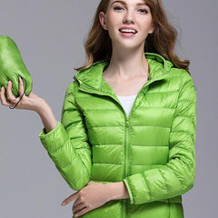 Pure Color Ladies Badalado Casaco de Inverno/Elegante Casual Down Jacket/Cor Pura, Jaqueta Leve Para Baixo