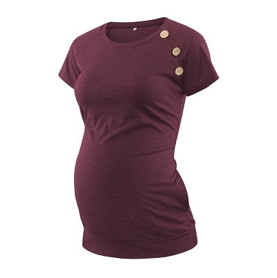 Pacote de 3 unidades de roupas de maternidade Ropa Embarazada Camiseta Tops Gravidez Camiseta Casual Lisonjeiro Ruching Lado