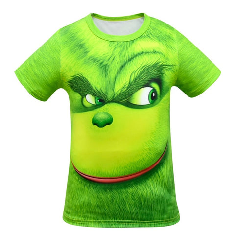 Grinch Full Face 3D T-shirts à capuchon pour enfants