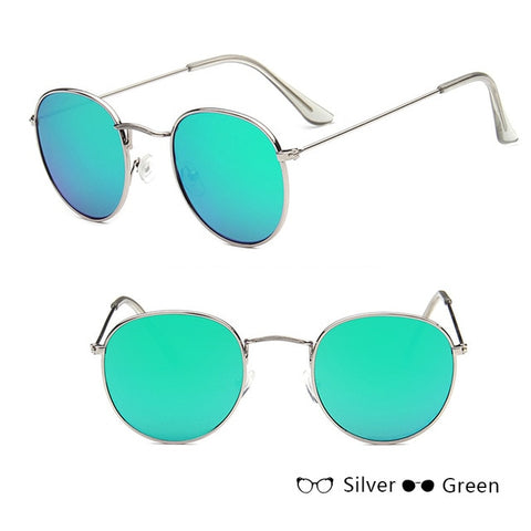 Luxury Mirror Sunglasses Women/Men Brand Designer Glasses Lady Round Sun Street Beat Oculos De Sol Gafas