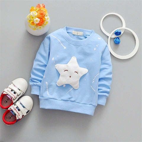 Baby Girls Banner Star Long Sleeve T Shirts - Sheseelady