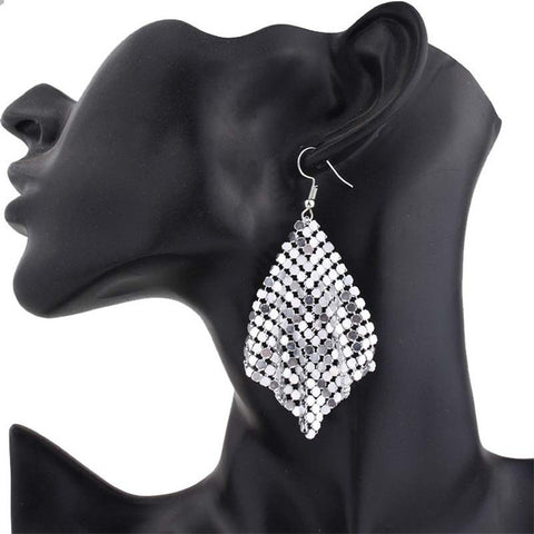 Star Jewelry Charm Sequin Drop Earrings New Geometric Round Shiny Dangle Earring Joias Mulheres Vendas