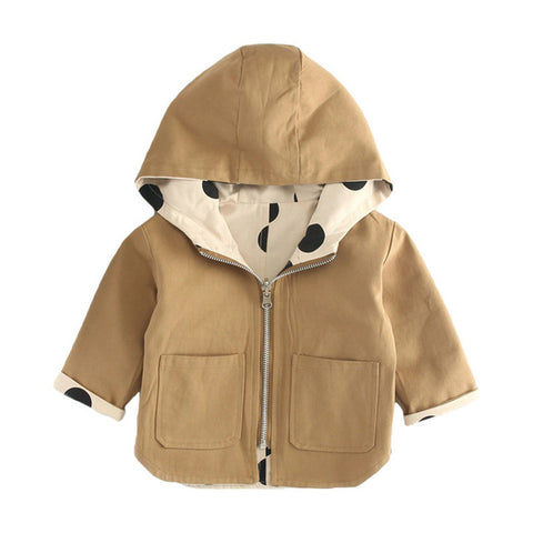 Baby Kids Jacket Coat Toddler Wear On Both Side Windbreak Fall Children Trench Coat Outerwear Baby Boys Girls Clothes - Sheseelady