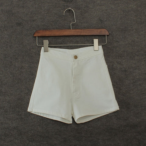 Mulheres Vintage Apparel Slim Bottom Aperte High Waist Shorts Sexy Denim Shorts