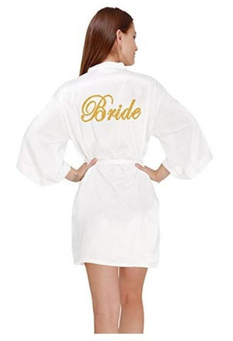 Bridesmaid Robes Sleepwear Robe Wedding Bride Bridesmaid Robes Pyjama Robe Female Nightwear Bathrobe Nightdress Nightgown - Sheseelady