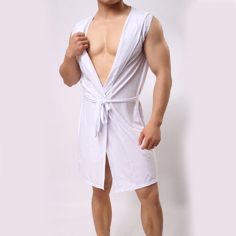 New Men'S Fashion Bathrobe Massage Clothes
