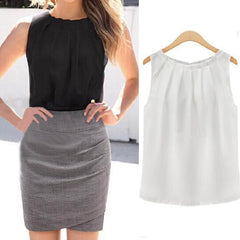 Hot Office Sleeveless Women Tops And Blouses - Sheseelady